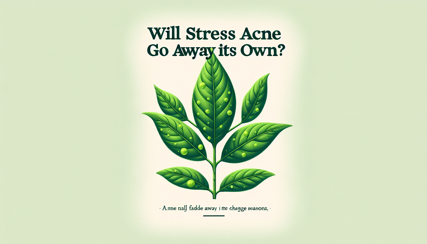 Will Stress Acne Go Away On Its Own?
